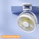 thumbnail image 3 of Escalada USB Mini Clip Fan Portable Travel Desk Cooling Ventilador (Blanco 1200mAh) Tmvgtek Para Estrenar, 3 of 6