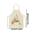 thumbnail image 2 of Apron Sleeve Linen English Letter Rose Series Apron for Adults and Kids in Kitchen Use, 2 of 5