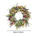 thumbnail image 3 of 1 Pack Spring Wreath 24 Inch Summer Wreaths for Front Door Artificial Flower Wreath with Flower and Fleaves for Indoor Outdoor Home Wall Farmhouse Springtime Holiday Party Celebration, 3 of 9