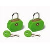 Travel Sentry Mini Padlock, 2-Pack, Neon Green