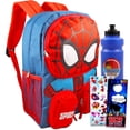 thumbnail image 1 of Mochila Marvel Spiderman 16 para niños con pegatinas y botella, 1 of 6