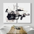 thumbnail image 3 of wall26 Canvas Print Wall Art Set Swirling Black &amp; White Smoke Display Abstract Patterns Digital Art Modern Art Chic Scenic Colorful Multicolor for Living Room, Bedroom, Office - 24"x36", 3 of 5