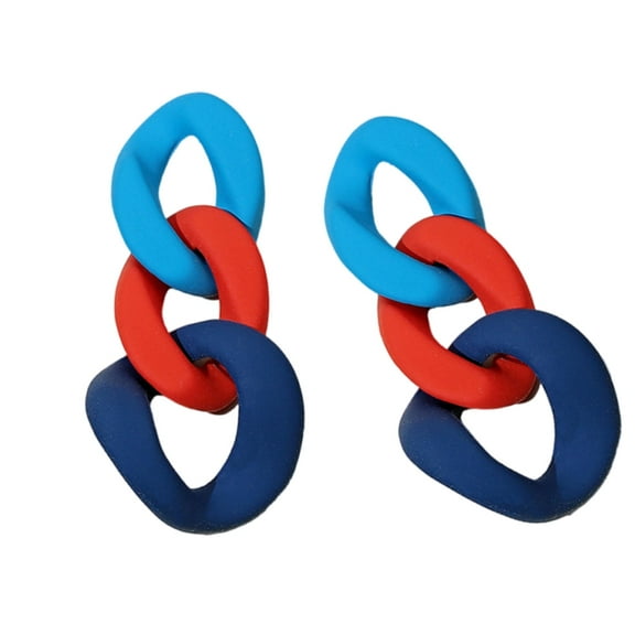 FENOHREFE Fashionable Irregular Paint Earrings Piercing Ear Jewelry Lightweight Earrings for Daily Use Suitable for Youthful Women