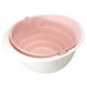 thumbnail image 1 of Cesta escurridora doble: material PP, diseño hueco, apilable, gran capacidad para lavar frutas, verduras y fideos en la cocina, 1 of 3