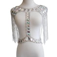 thumbnail image 2 of Colr de hombro nupcial Cadena de cuerpo de de imitación de cristal Pta Zulema  collar de cadena del cuerpo, 2 of 8