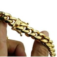 thumbnail image 5 of Mens 24K Gold Plated 24" Inch Chain Stainless Steel 14MM Wide Cuban Heavy Hip Hop Jewelry Necklace, 5 of 6