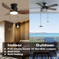 thumbnail image 5 of Ceiling Fan Pull Chain Decorative Ornaments Extension for 13.6 Inch Fan Pulls and Light - 2 Pcs (Bronze), 5 of 5