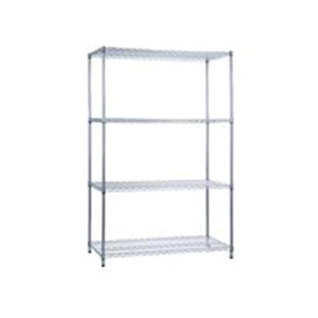 24 x 48 x 68 in. Shelving Unit, 4 Wire Shelves