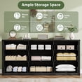 thumbnail image 3 of Garvee 9 Drawer Dresser for Bedroom, Wide Wood Chest of Drawers Handle Free, Large Modern Dresser Storage Cabinet for Living Room, Hallway Entryway and Home Office, Black, 3 of 8