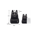 thumbnail image 2 of Bolsa Mochila De Moda Impermeable Cierre Antirrobo negra, cierres dorados, 2 of 4