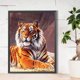 thumbnail image 1 of Cuadros Decorativos Pintura de diamante 5D DIY Kit de tigre de taladro redondo completo decoración del hogar arte artesanal DQrwqpou embutido en tela, 1 of 7
