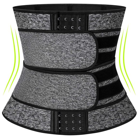Vaslanda Neoprene Sauna Waist Trainer Corset Sweat Belt for Women Weight Loss Compression Trimmer Workout Fitness