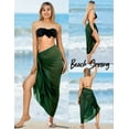 thumbnail image 3 of HAPPY BAY Summer Long Beachwear Sarong Coverups for Women Chiffon Long Beach Tie Wraps Skirt Sheer Swim Cover up Bathing Suit One Size Solid, Olive Green, 3 of 4