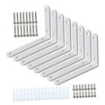 thumbnail image 2 of AMLESO 8 Pièces Corset d'Angle Décoratif Solide L Support pour Armoire de Cuisine Blanc, 2 of 8