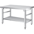 thumbnail image 4 of 36"x24" Stainless Steel Folding Table – 920 Lbs Commercial Foldable Prep Table with Adjustable Undershelf & Feet, Heavy-Duty Stainless Steel Worktable for Kitchen, Restaurant & Garage, 4 of 7