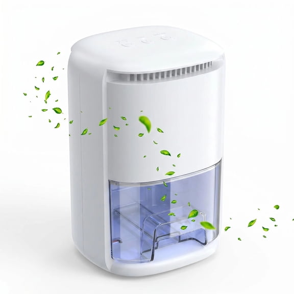 Ouxumoll Dehumidifier, 40 OZ Small Dehumidifiers, Quiet with Auto Shut Off, Dehumidifiers for Bedroom (280 sq. ft), Bathroom, RV, Closet, White