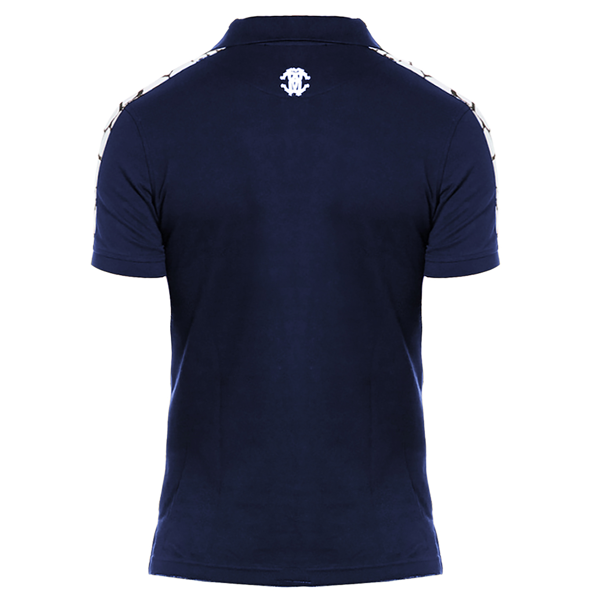 ROBERTO CAVALLI Men's Blue Stretch Cotton Half Zip Polo T-Shirt (XXL) - image 2 of 2