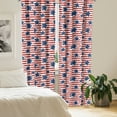 thumbnail image 2 of Ambesonne 4th of July Curtains, American Glory Design, Pair of 28"x63", Cobalt Blue Vermilion, 2 of 5