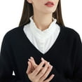 thumbnail image 2 of Baqcunre Detachable Collar, Women Solid Ruffle Detachable Blouse with False Collar Half Elastic Waist Shirt Collar, Ties for Men, ,, 2 of 6