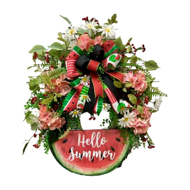 GROWTH TANK Happy Summer Watermelon Hanging Sign Hanging Sign Plaque Welcome Sign Watermelon