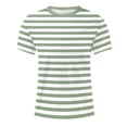 thumbnail image 5 of Rggeeun Mens Tshirts Colorful Striped Pattern Short Sleeve Crew Neck Loose Fit Soft Breathable for Summer Streetwear Comfort Shirts,Green,Xxl, 5 of 5