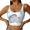 thumbnail image 3 of Rocae Sea Animals for Sports Bra for Women Sports Vest with Performance Stretch and Quick Dry FabricXX-Large, 3 of 9