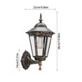 thumbnail image 2 of Outdoor Solar Wall Lantern with Vintage Metal and Glass Design, Antique Bronze Finish, for Front Porch and Garden, Single Piece Light Fixture, 2 of 5