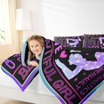 thumbnail image 4 of Homewish Gymnastics Sport Bedding Comforter Set,Gymnastics Dancing Lovers Twin Comforter Sets,Pink Purple Black Bedding Set For Girls Kids,Ultra Soft Home Decor Reversible,2 Pieces, 4 of 8