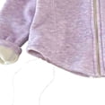 thumbnail image 5 of Girls Fleece Jacket Kids Full Zip Lightweight Fall Winter Warm Coat Outerwear with Pockets 0-15 Years Purple, 5 of 5