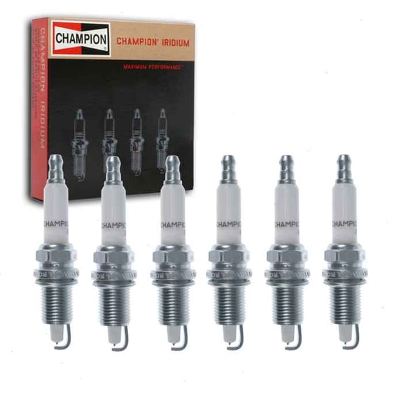 6 pc Champion 9809 Iridium Spark Plugs for IZFR6F11 QC8WEP Ignition Wire Secondary