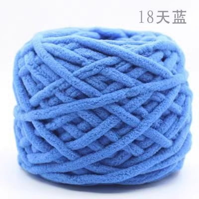 Nvzi Hilo para ganchillo, 2 rollos, hilo de poliéster, ideal para mantas, bolsos, manualidades, perfecto para aficionados al ganchillo, ideal para regalar y proyectos de bricolaje, azul