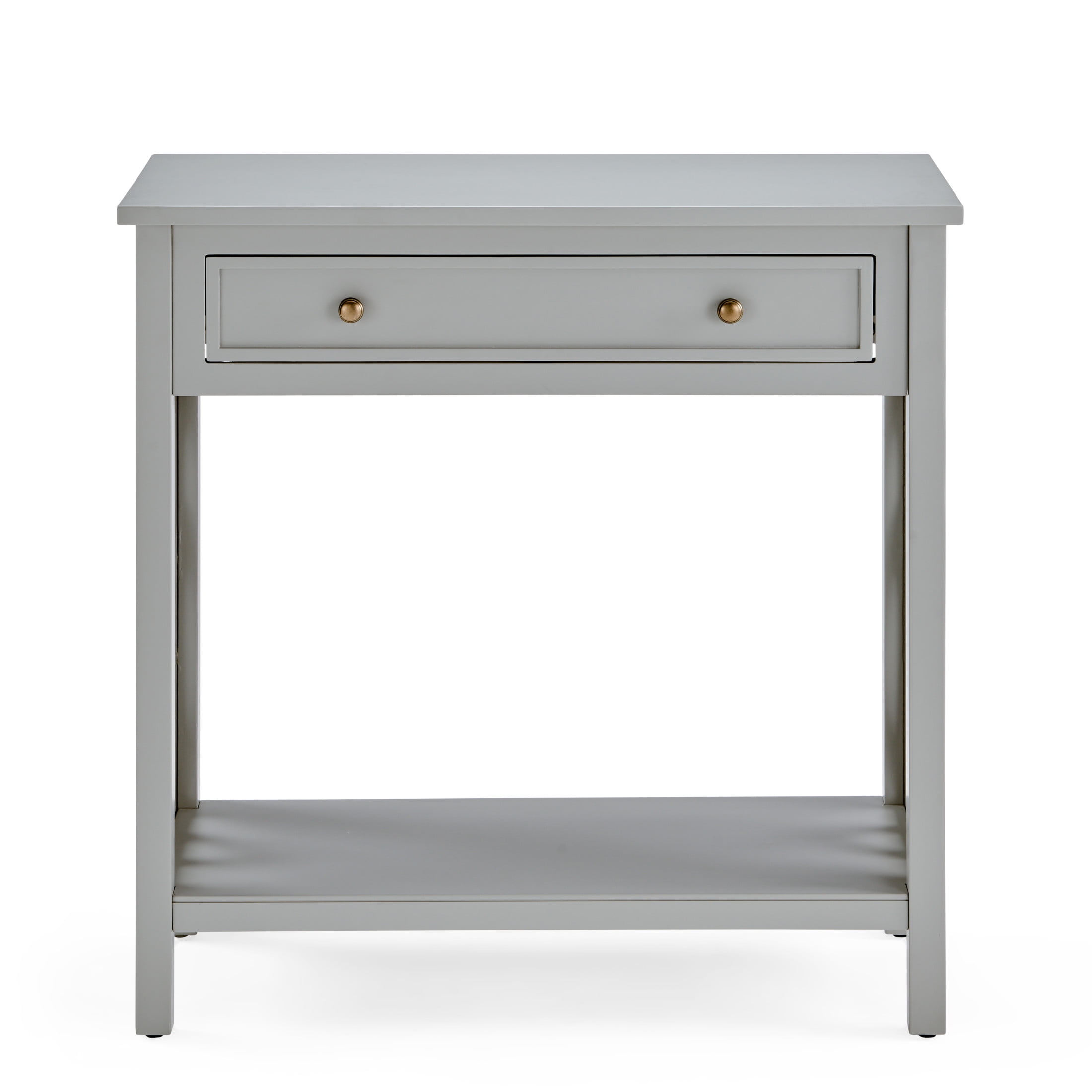 Alaterre Furniture Coventry 32" Wood Console Table with Drawer and Shelf, Gray