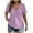 Purple, variant on Fanxing V Neck Plus Size Tees for Women Curvy Gray Ice Cool Fiber Short Sleeve Tunics Summer Tops 3D Tailoring