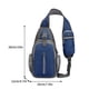 thumbnail image 3 of Bolsa de pecho para hombre - Bolsa bandolera de nylon resistente al agua con múltiples compartimentos • Tira reflectante • Agujero para auriculares • 36x20x9cm, 3 of 7