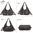 thumbnail image 5 of Angelkiss Hobo Shouder Purses for Women Crossbody Bag with Adjustable Long Straps Ultra Soft with Multiple Pockets, 5 of 5