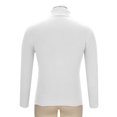 thumbnail image 5 of YLSDY Men's Ribbed Turtleneck Winter Long Sleeve Sweaters Basic Lightweight Undershirts Casual Thermal Pullover Sweaters White L, 5 of 7