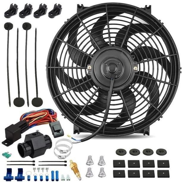 1415 Inch 130w Electric Fans Radiator InHose Grounding Temp Switch