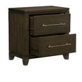 thumbnail image 4 of Contemporary Style Bedroom 1pc Nightstand of 2 Drawers Dark Brown Finish Wooden Furniture Modern Look, 4 of 6
