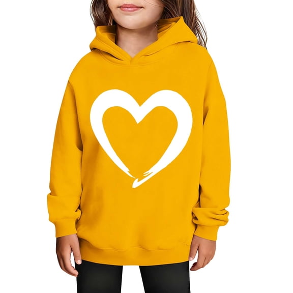 KyCheLot Hoodies for Girls Casual School Wear Pullover Long Sleeve Cute Sweatshirts with Pocket 3-14 Years