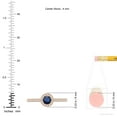 thumbnail image 5 of Angara Natural 0.33 Ct. Blue Sapphire with Diamond Halo Ring in 14K Rose Gold for Women (Ring Size: 3.5), 5 of 10