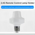thumbnail image 4 of E27 Wireless Remote Control Light Lamp Holder Smart Bulb Adapter LED Lamp Holdere Smart Device for LED Bulb,4x Intelligent lamp holder 1x remote control,White, 4 of 6
