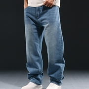 LOVZFMLL Cargo Pants for Men Vintage Outdoors Fashion Solid Casual Pocket Jeans Cargo Pants