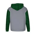 thumbnail image 4 of Lorytime Oversized&nbsp;hoodies&nbsp;for&nbsp;men Plaid Fleece Streetwear Sweatshirt Long Sleeve Drawstring Pullover with Pocket Tops, 4 of 5