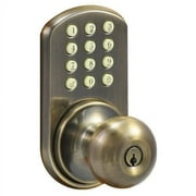 MiLocks HKK-01AQ Touchpad Electronic Door Knob, Antique Brass