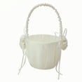 thumbnail image 1 of Ktaxon Wedding Satin Flower Girl Panier Blanc, 1 of 4