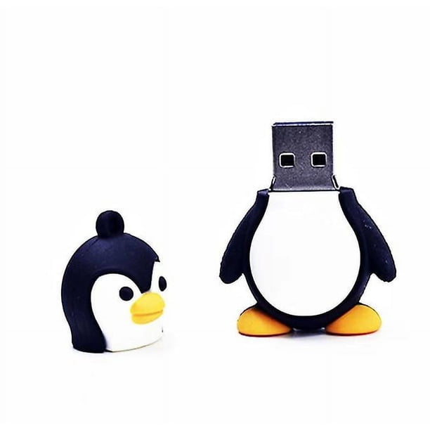 Unidad flash USB de dibujos animados de pingüino de dibujos animados lindo, unidad flash USB de silicona de Pvc con encanto de moda novedosa (4 GB) Rojo Verde Cocina, Decoración y Otros