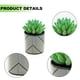 thumbnail image 3 of 3 uds planta verde artificial en maceta creativos pequeños adornos artificiales suculentas de simulación, 3 of 5