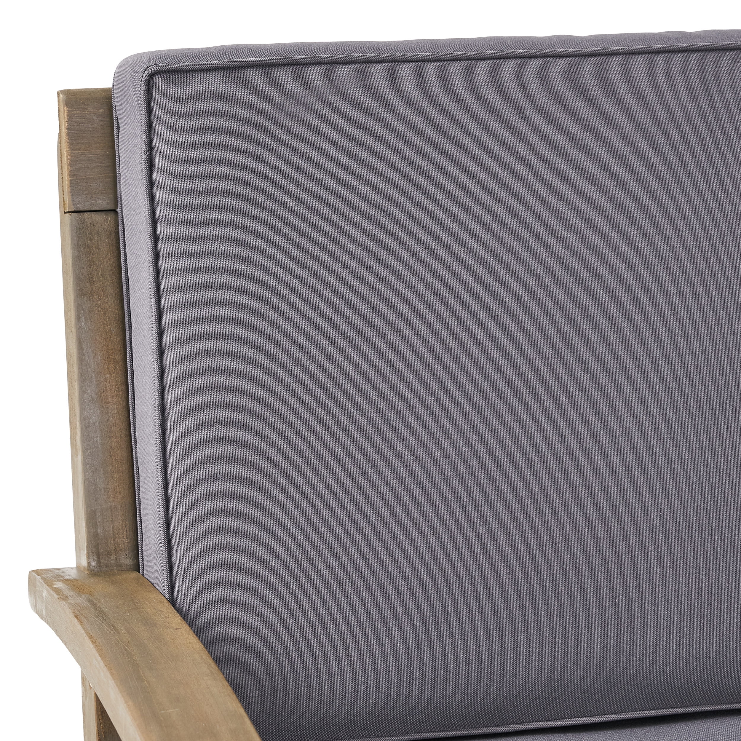 Ryland Outdoor Wooden Club Chairs, Set of 4, Gray, Dark Gray