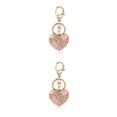 thumbnail image 2 of Qarigey LLavero de suministros para niñas, abalorios multiusos, llavero con etiqueta de llave Floral brillante, broche de langosta, colgante Rosado 2Conjunto, 2 of 6