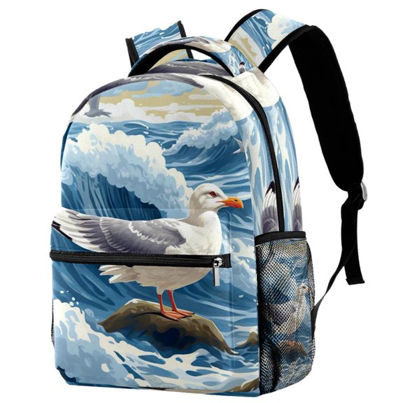 Lightweight Backpack Seagull School Bag Travel Laptop Daypack for Men Women Casual Rucksack